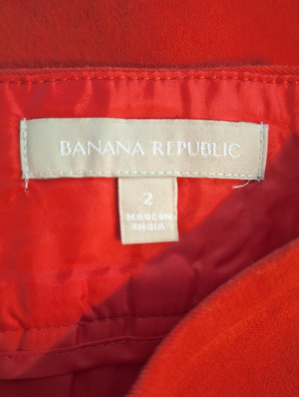 Banana Republic Vintage Y2K Red Pencil Skirt Sz 2 *O - Picture 4 of 5